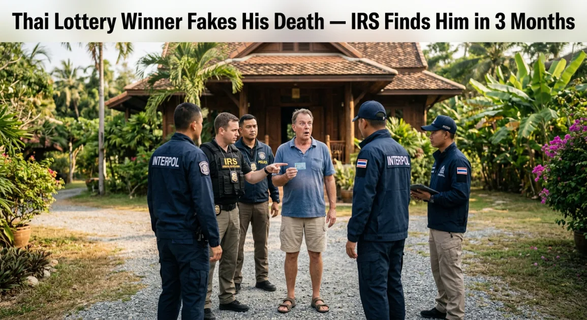 TITLE: Thai Lottery Winner Fakes His Death — IRS Finds Him in 3 Months